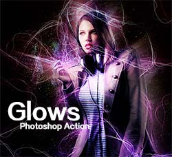 极品PS动作－光线艺术：Glows - Photoshop Action